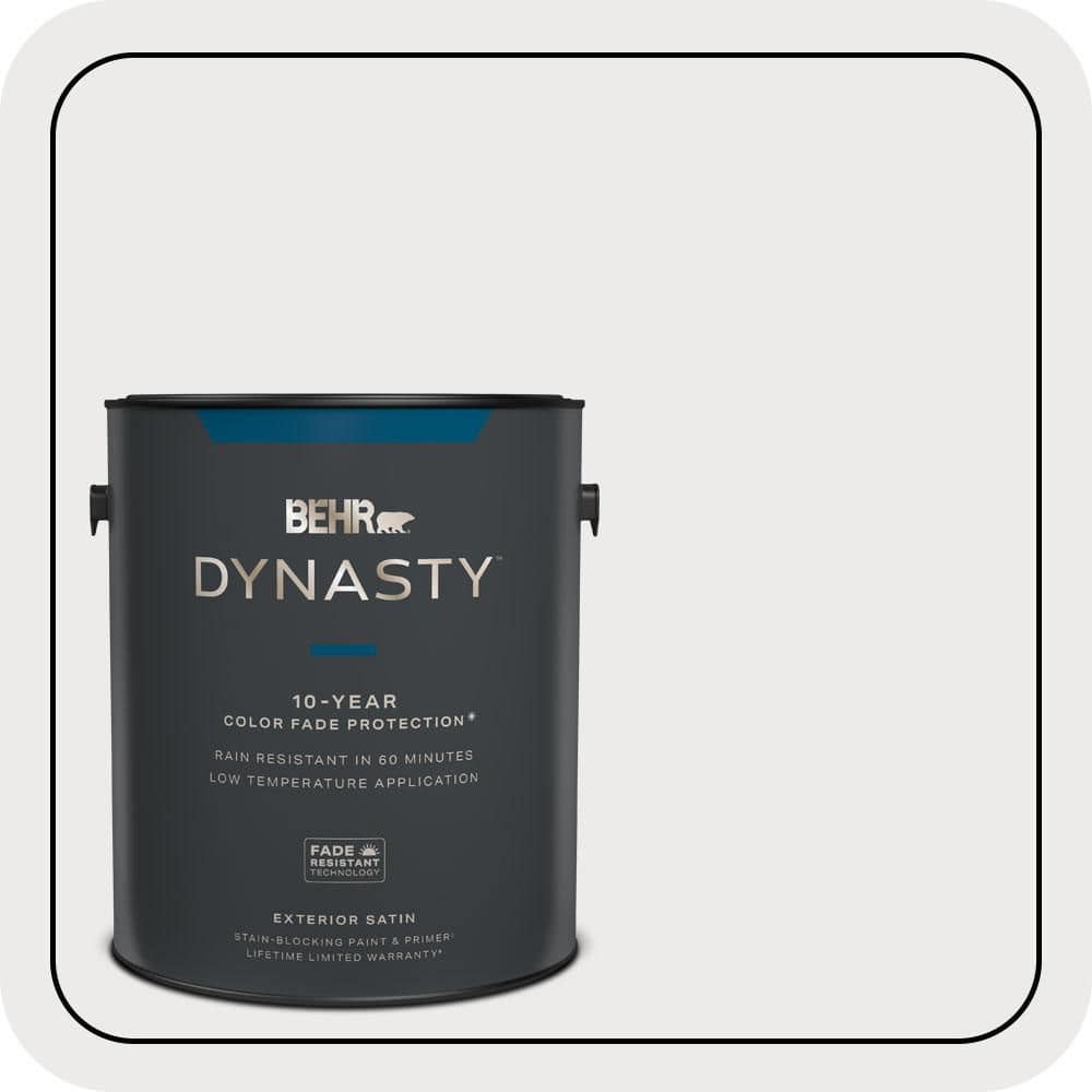 BEHR DYNASTY 1 gal. #640E-1 Silver Chalice Satin Enamel Exterior Stain-Blocking Paint & Primer