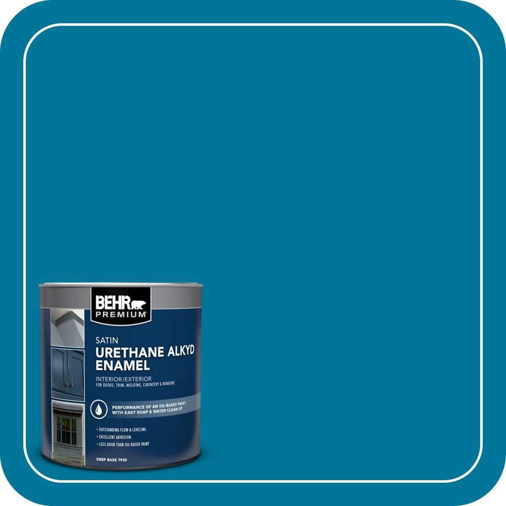 BEHR PREMIUM 1 qt. #P490-7 Mayan Treasure Satin Enamel Urethane Alkyd Interior/Exterior Paint (1)