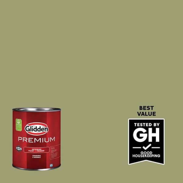Glidden Premium 1 qt. PPG1122-5 Dill Satin Interior Latex Paint (2)