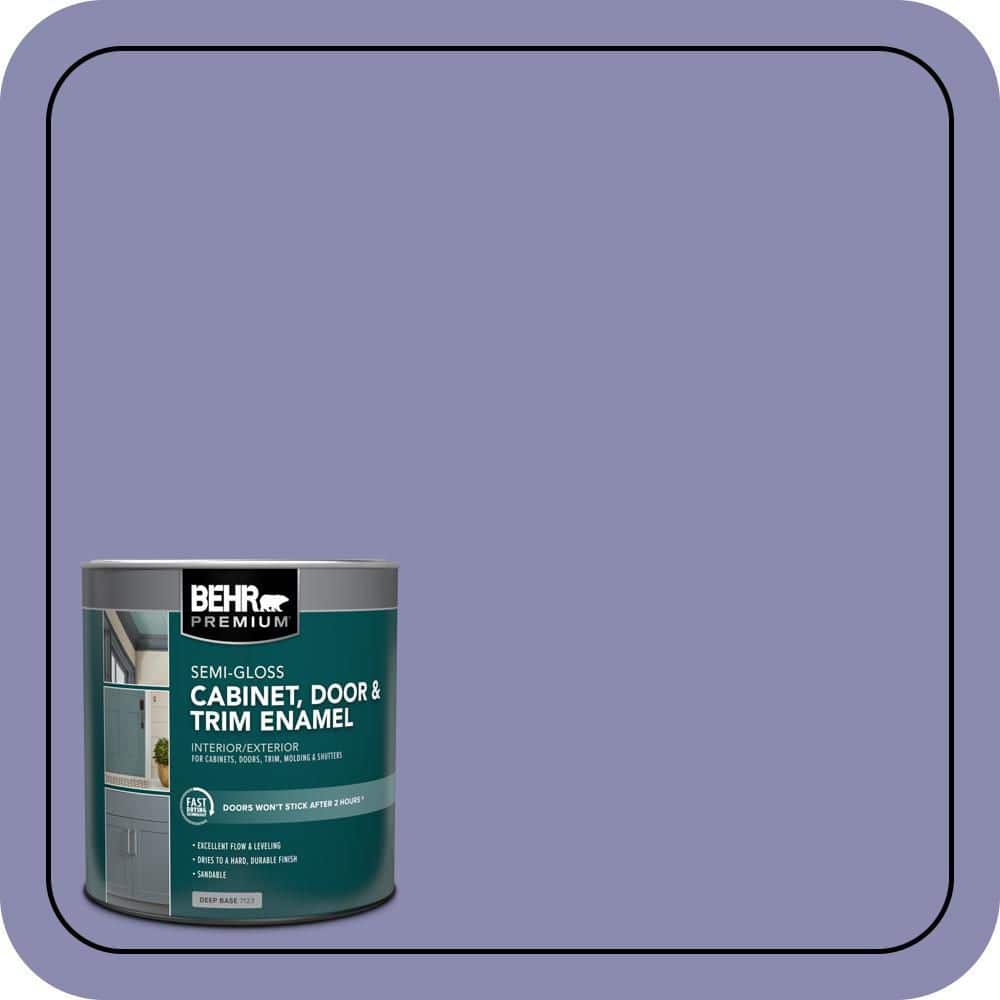 BEHR PREMIUM 1 qt. #M550-5 Violet Aura Semi-Gloss Enamel Interior/Exterior Cabinet, Door & Trim Paint