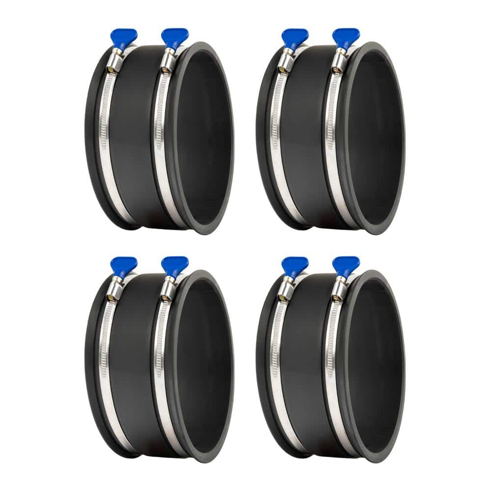 ‎POWERTEC 6 in. Dust Control Flex Cuff with Adjustable Key Hose Clamps (4-Pack) (1)