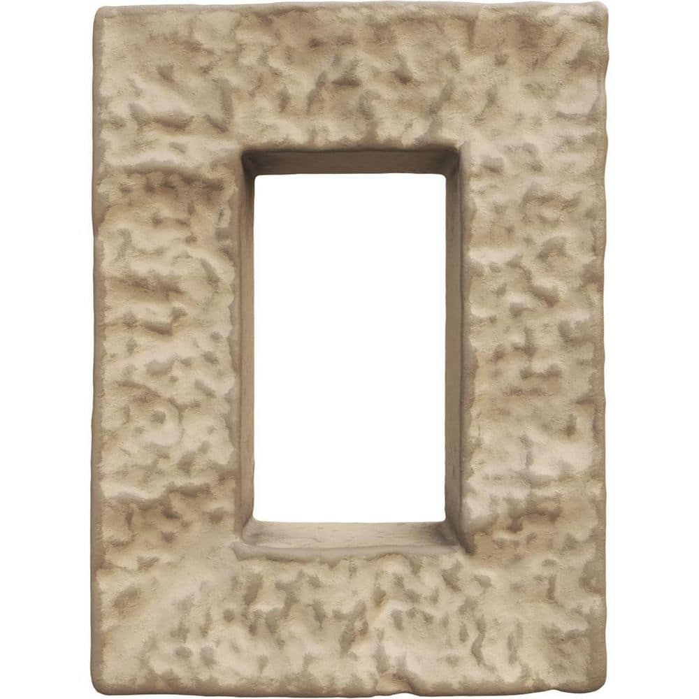 Ekena Millwork Universal Electrical Cover for EverStone Faux Stone Siding Panels, 5 1/2"W x 1 7/8"D x 7 3/8"H, Adobe Color (1)