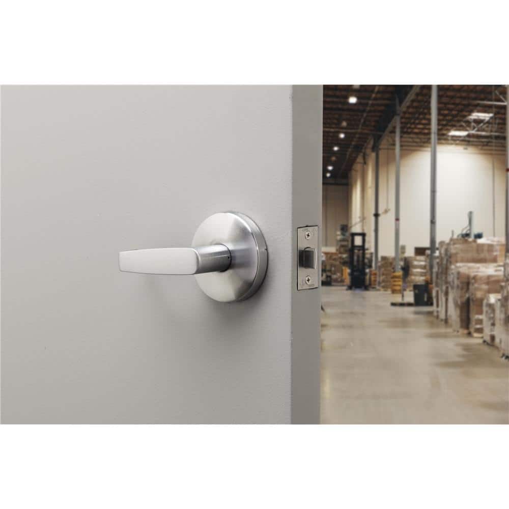 Universal Hardware Heavy Duty Commercial Cylindrical Passage (Bed/Bath) Lever ADA UL 3-Hour Fire ANSI Grade 2 Satin Chrome (3)