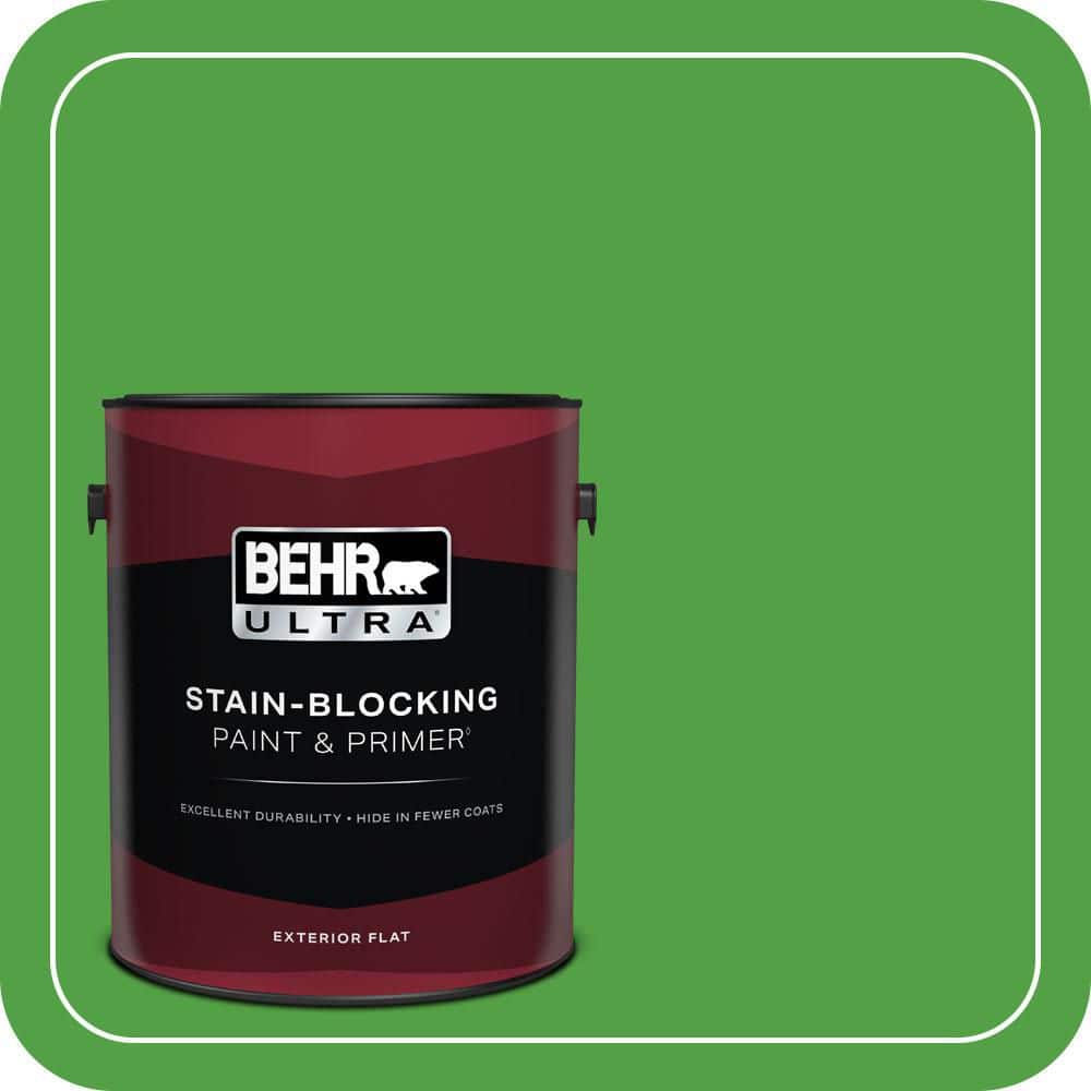 BEHR ULTRA 1 gal. #S-G-440 Green Acres Flat Exterior Paint & Primer