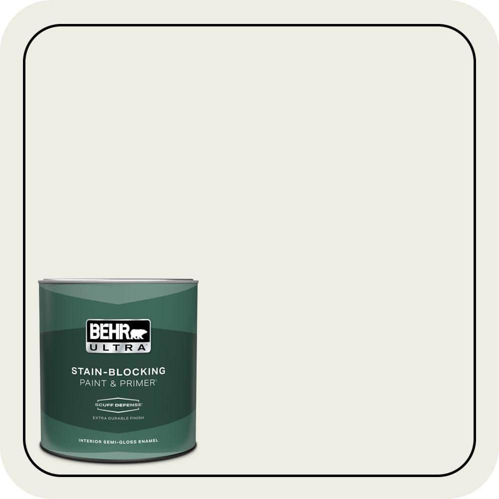 BEHR ULTRA 1 qt. Designer Collection #DC-013 Harmonious White Extra Durable Semi-Gloss Enamel Interior Paint & Primer