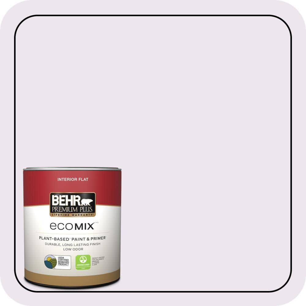 BEHR PREMIUM PLUS 1 qt. #M570-1 In the Spotlight Flat EcoMix Plant-Based Interior Paint & Primer (1)