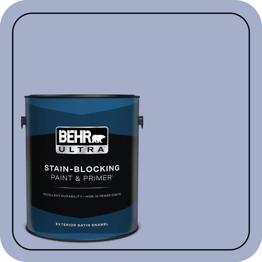 BEHR ULTRA 1 gal. #610D-4 Bellflower Satin Enamel Exterior Paint & Primer