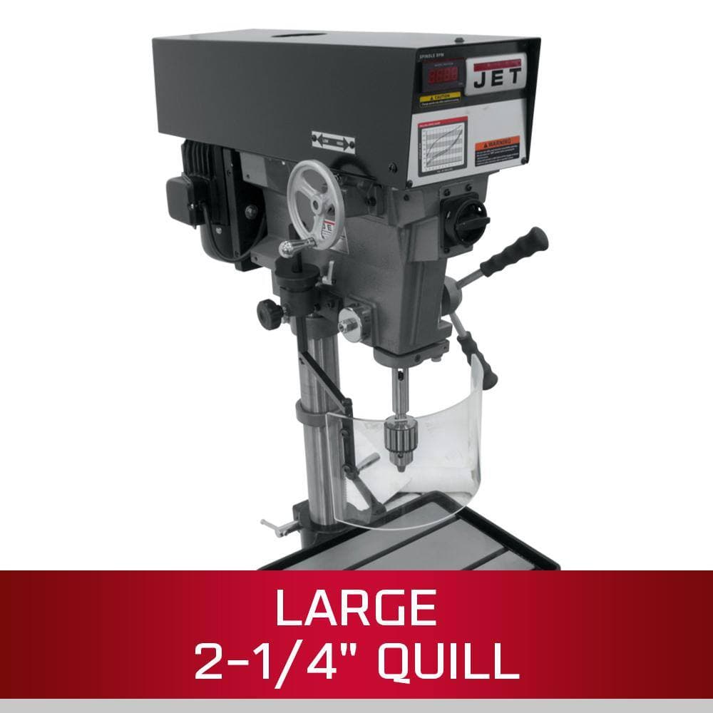 Jet 15 in. Variable-Speed Floor Drill Press with 1/2 in. Chuck, 1 HP, 220/440V 3Ph (‎J-A5818) (3)