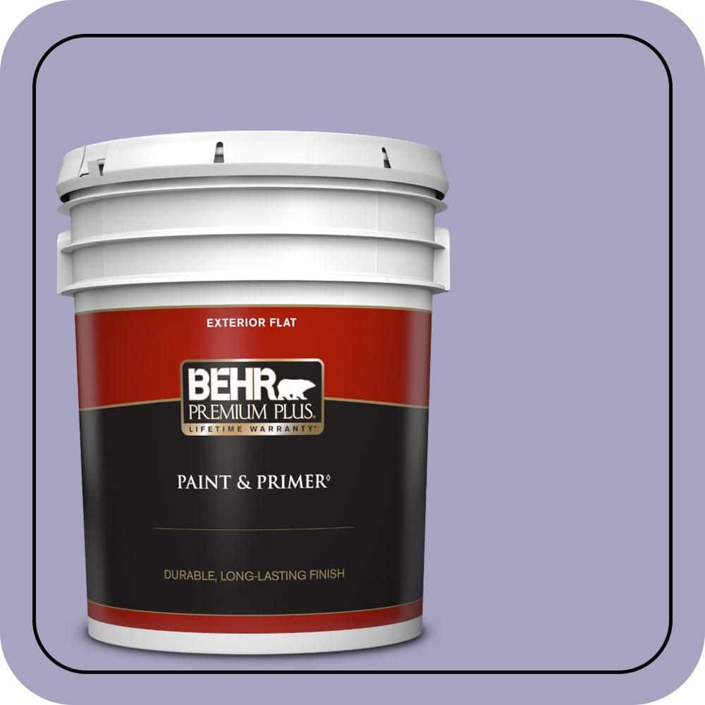 BEHR PREMIUM PLUS 5 gal. #640D-4 Canyon Mist Flat Exterior Paint & Primer