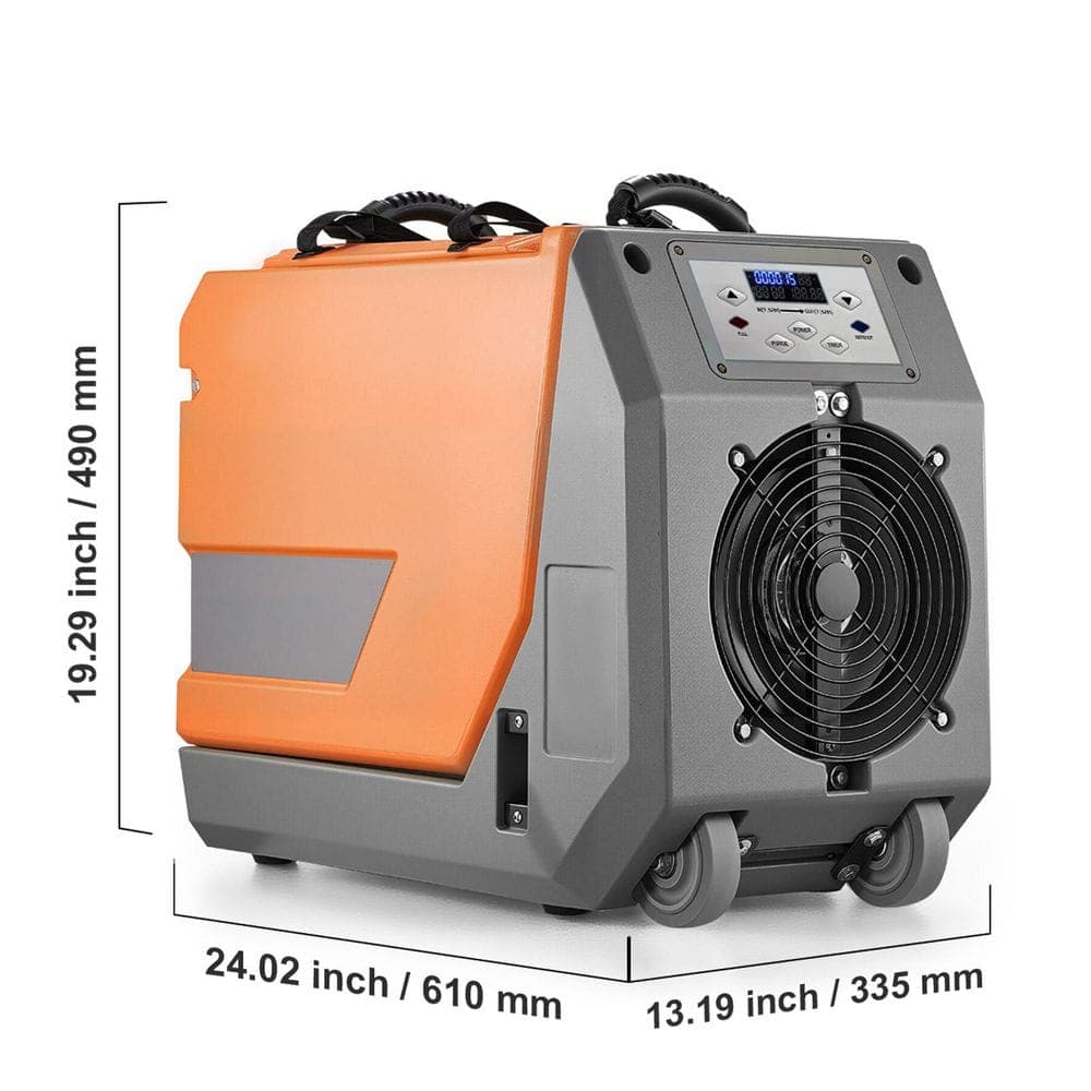 SVOPES 180 pt. 2500 sq. ft. Bucketless Commercial Dehumidifier in Orange with Manual, Auto Defrost, Manual Control, Portable (2)