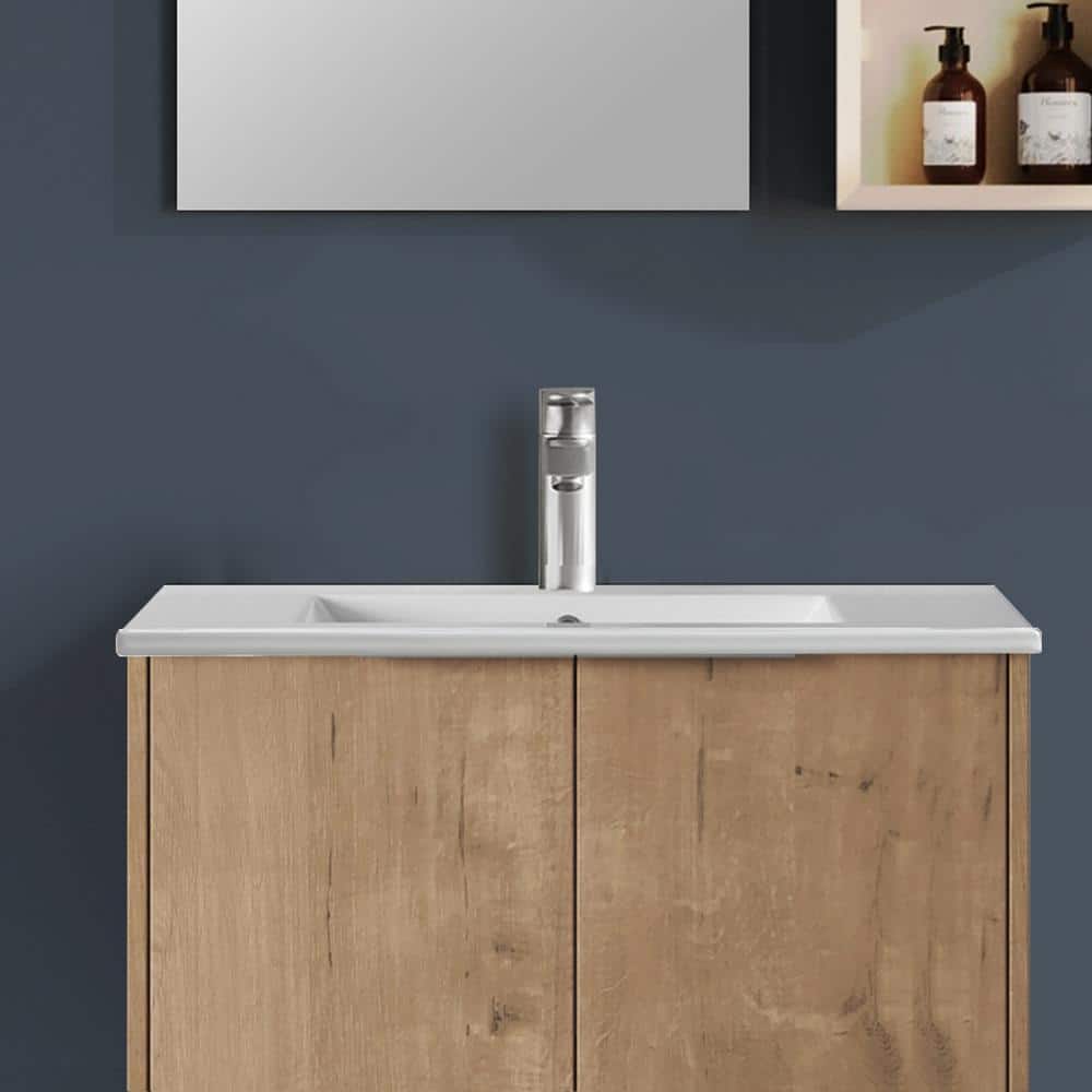 Satico 24 in . Undermount Rectangular Bathroom Sink with Overflow Drain in White Ceramic (3)