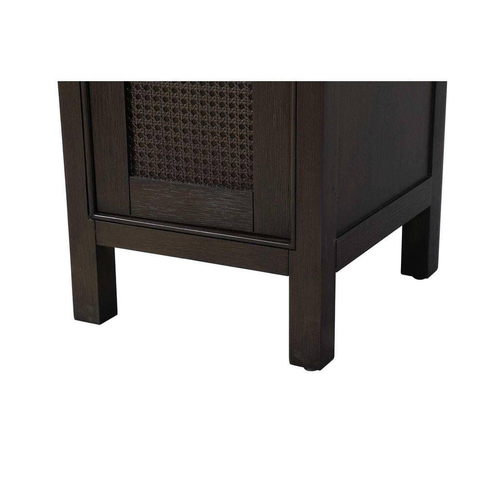 TIMELESS HOME 16 in. W x 18 in. D x 72 in. H Brown Freestanding Linen Cabinet (2)