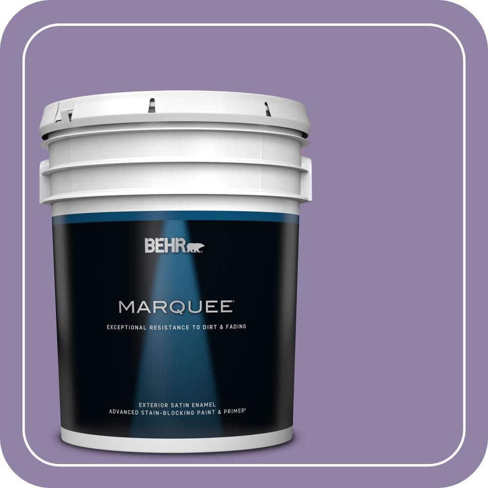 BEHR MARQUEE 5 gal. #650D-5 Fabulous Grape Satin Enamel Exterior Paint & Primer
