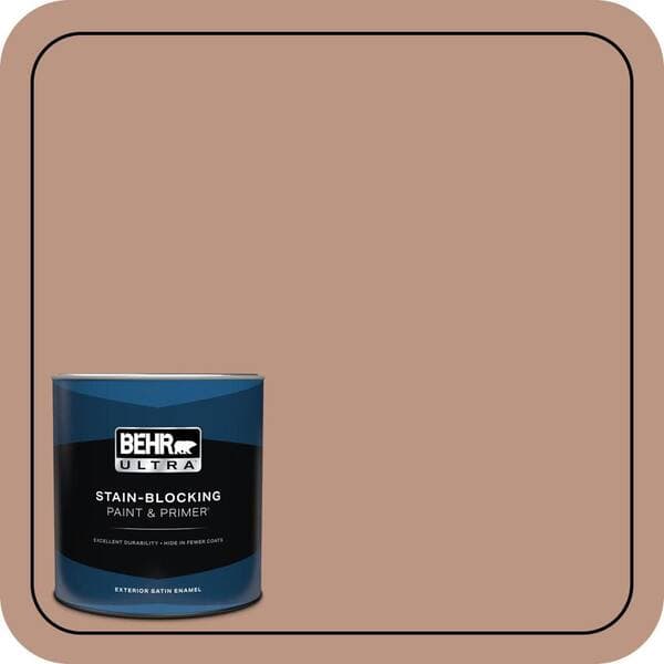 BEHR ULTRA 1 qt. #S190-4 Spiced Brandy Satin Enamel Exterior Paint & Primer (2)