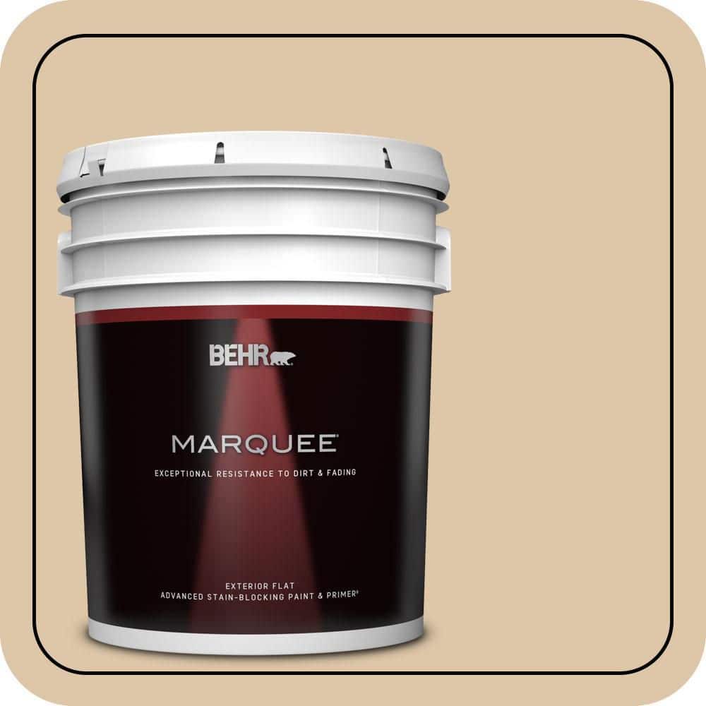 BEHR MARQUEE 5 gal. #PPU4-13 Sand Motif Flat Exterior Paint & Primer