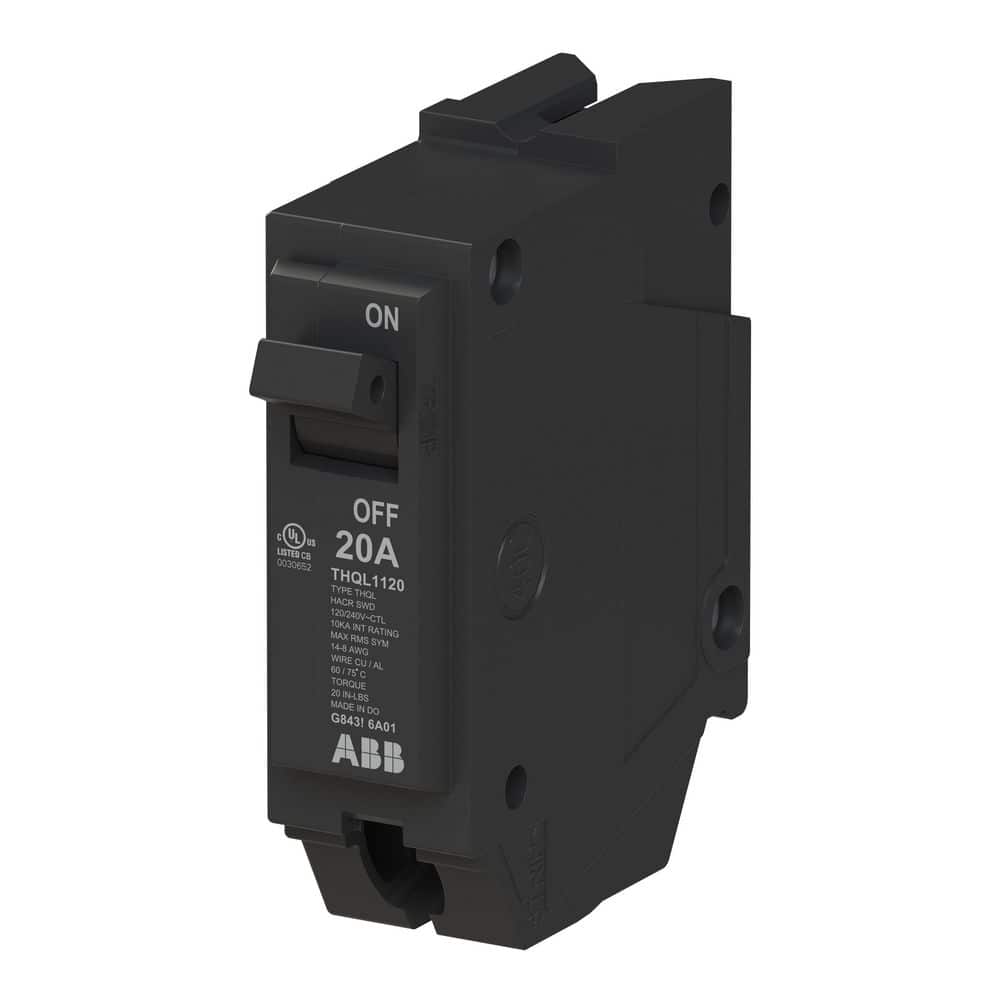 ABB 20 Amp 1 in. Single Pole Circuit Breaker (THQL1120A) (4)