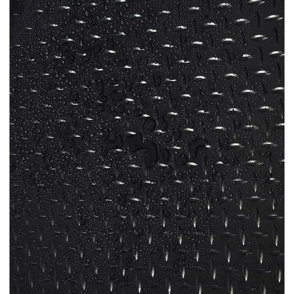 HUSKY Vinyl Garage Flooring Roll Black with Diamond Plate Texture PVC 36 in. x 64 in