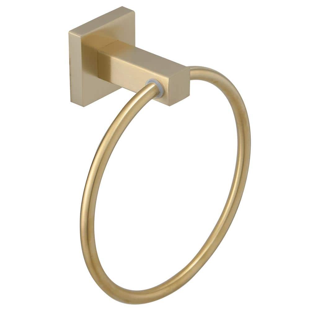 BWE Wall Mounted Towel Ring Bath Round Towel Hanger for Bathroom Toilet Kitchen Stainless Steel in Brushed Gold (1)