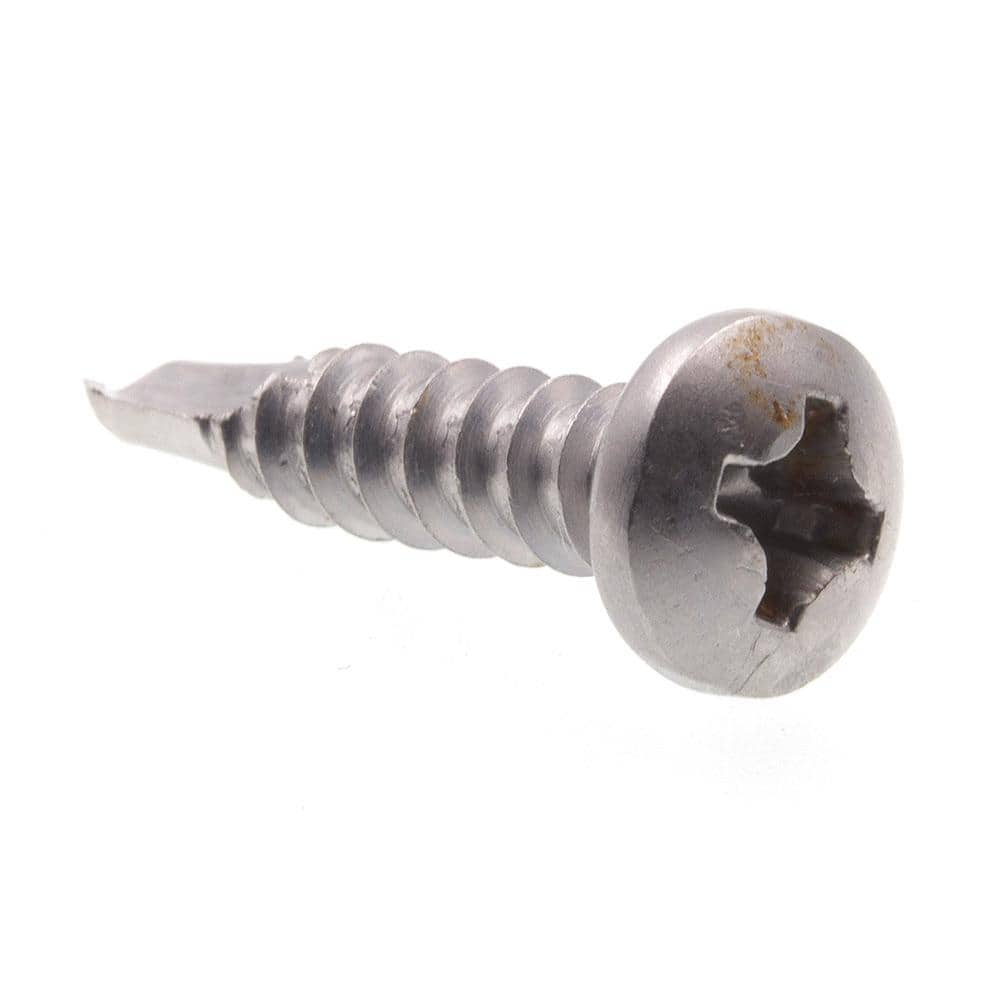Prime-Line #6 x 5/8 in. Grade 410 Stainless Steel Phillips Drive Pan Head Self-Drilling Sheet Metal Screws (50-Pack) (1)
