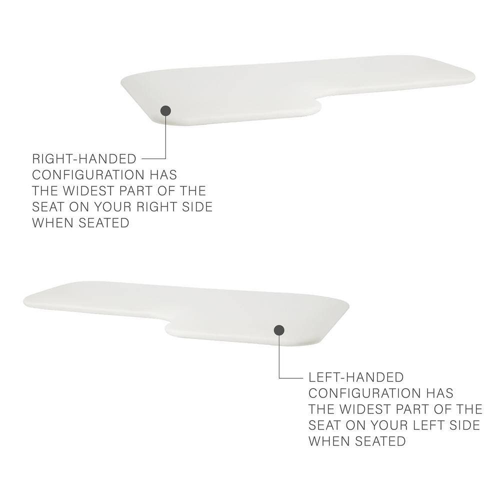 SEACHROME L-Shaped Replacement Naugahyde Cushion Shower Seat Top Only, 26 in. x 15 in. Right-handed (3)