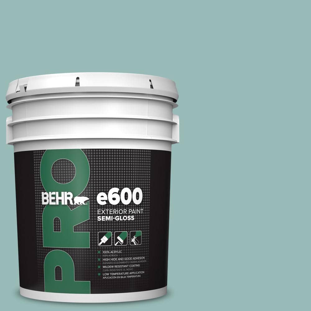 BEHR PRO 5 gal. #PPU12-06 Lap Pool Blue Semi-Gloss Exterior Paint