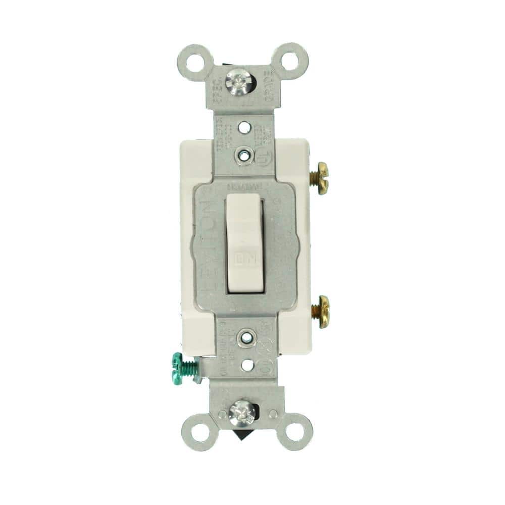 Leviton ProGrade 15 Amp Lighted Specialty Switch, White 5501-LHW (1)