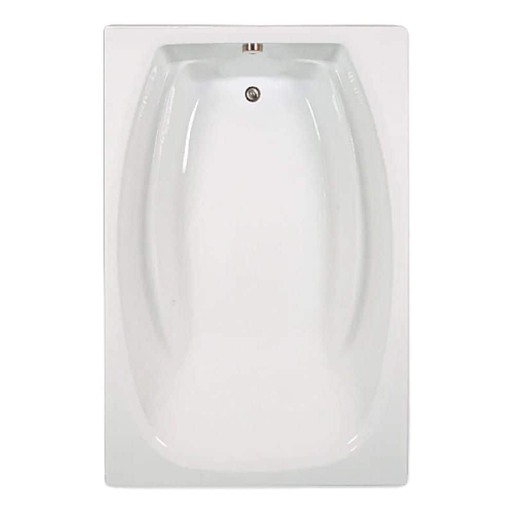 Comfortflo 72 in. x 48 in. Acrylic Rectangular Drop-in Soaking Bathtub with Reversible Drain in White (1)