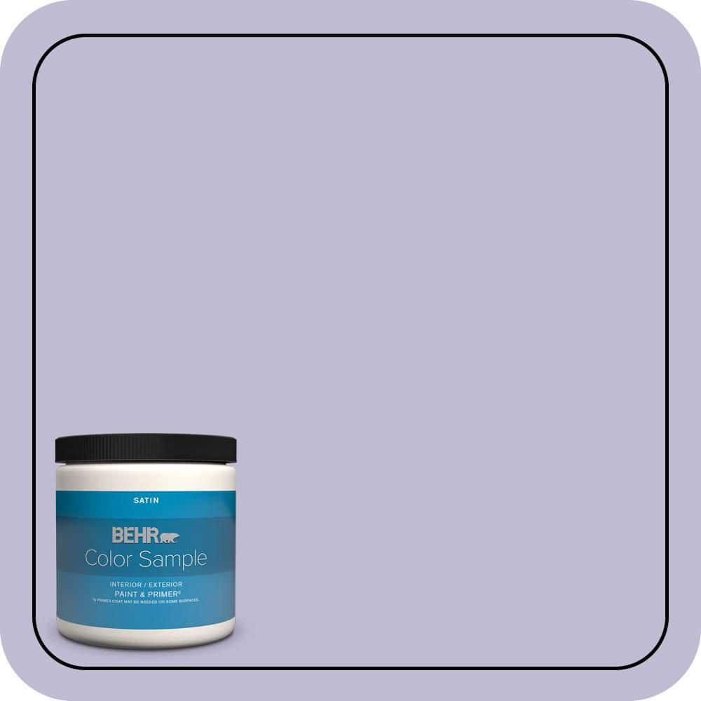 BEHR PREMIUM PLUS 8 oz. #640C-3 Twilight Pearl Satin Enamel Interior/Exterior Paint & Primer Color Sample