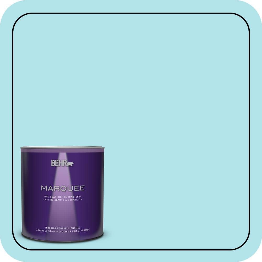 BEHR MARQUEE 1 qt. #P480-2 Crystal Falls Eggshell Enamel Interior Paint & Primer