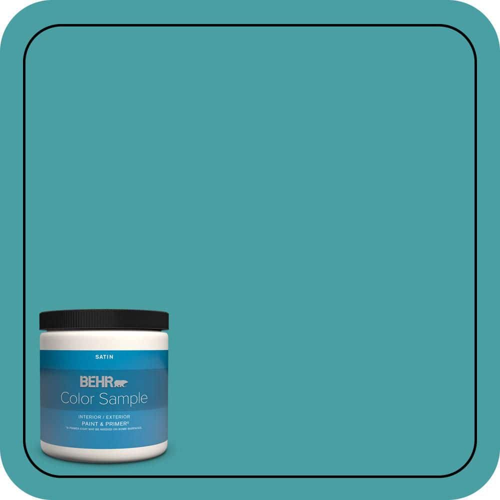 BEHR PREMIUM PLUS #M460-5 Aqua Fresco Enamel Interior/Exterior Paint & Primer Color Sample (1)