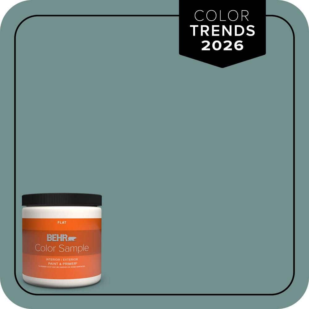 BEHR PREMIUM PLUS 8 oz. #PPU12-03 Dragonfly Flat Interior/Exterior Paint & Primer Color Sample