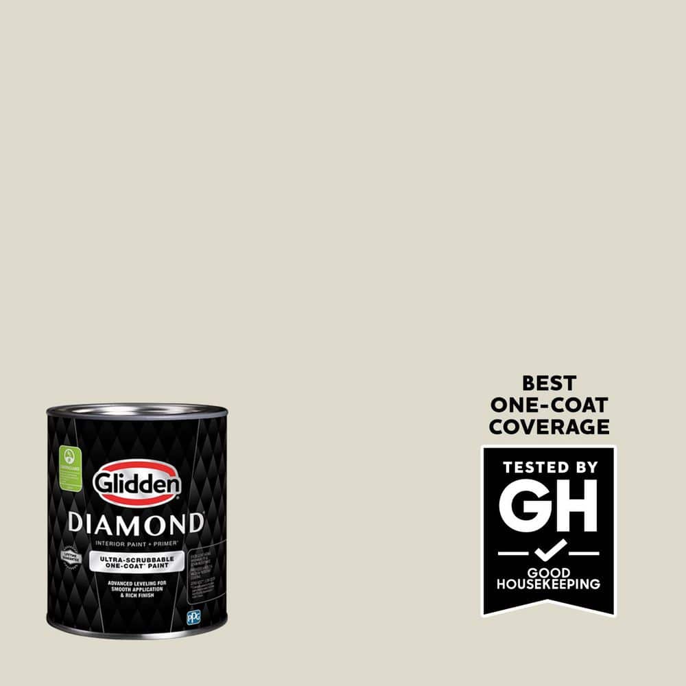 Glidden Diamond 1 qt. PPG1027-1 Cocoon Flat Interior Paint with Primer