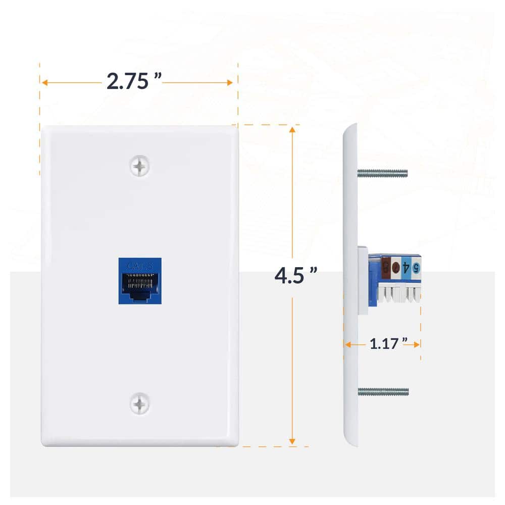 Newhouse Hardware White 1-Gang Ethernet Wall Plate (5-Pack) (3)