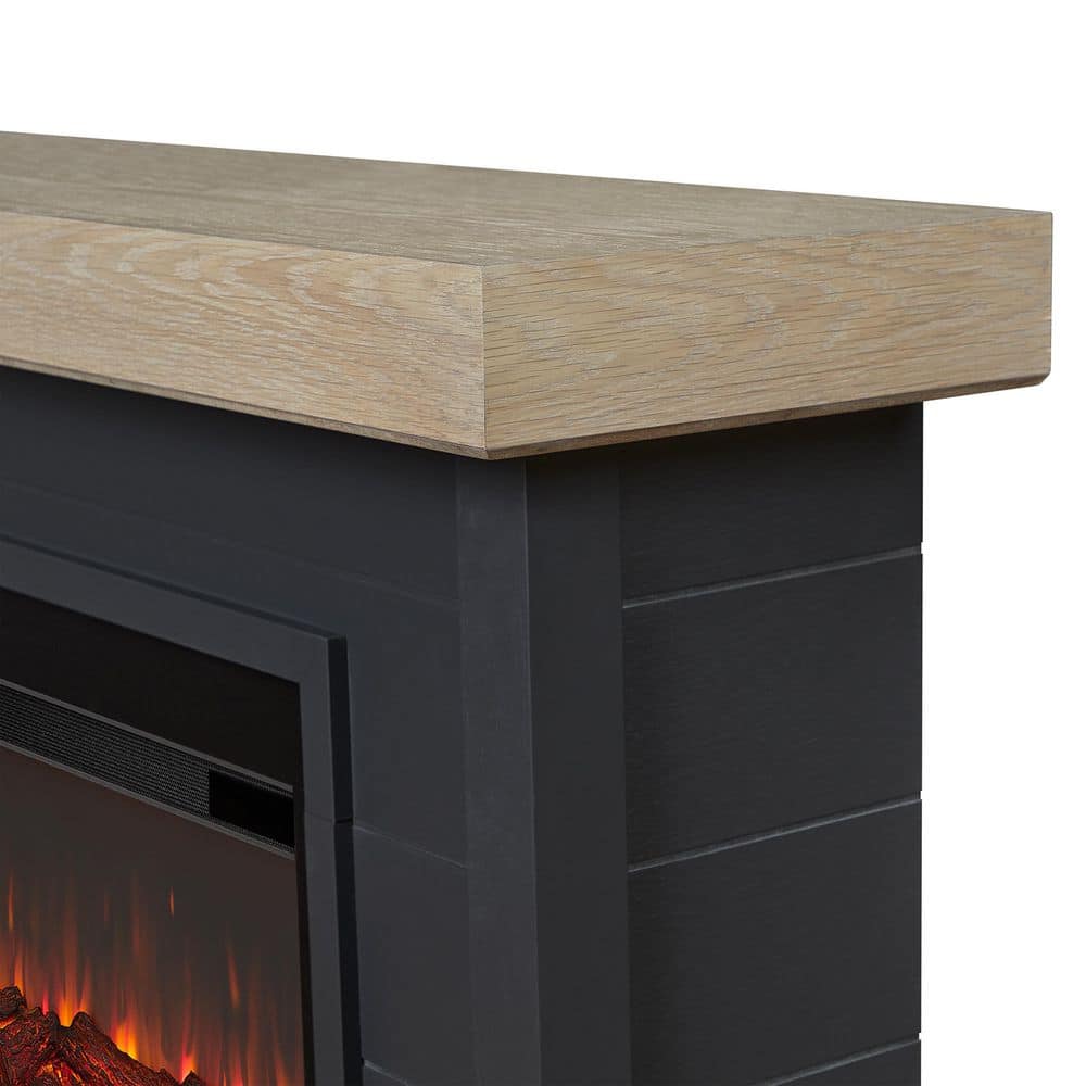 Real Flame Bernice 67 in. Freestanding Landscape Electric Fireplace in Charcoal (3)