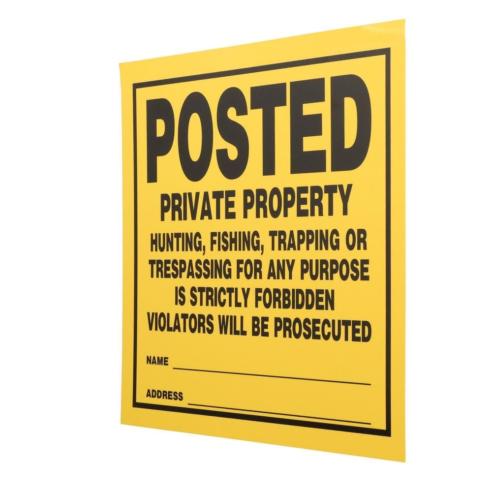 Everbilt 11 in. x 11 in. Plastic Posted Private Property Sign (3)