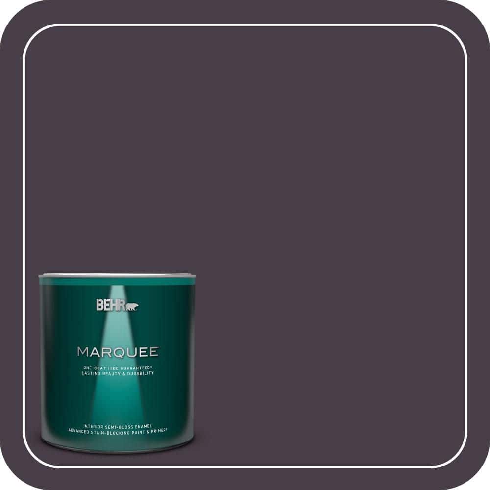 BEHR MARQUEE 1 qt. #PPU17-20 Eclectic Purple Semi-Gloss Enamel Interior Paint & Primer