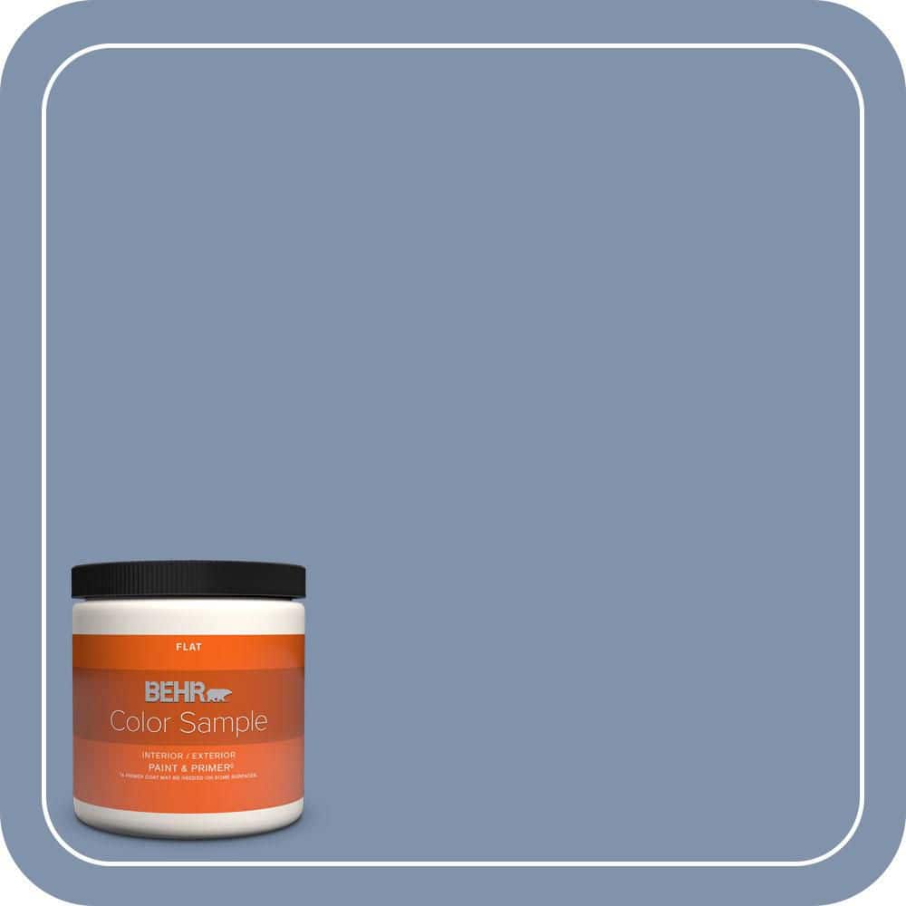 BEHR PREMIUM PLUS 8 oz. #T16-13 Stratus Flat Interior/Exterior Paint & Primer Color Sample