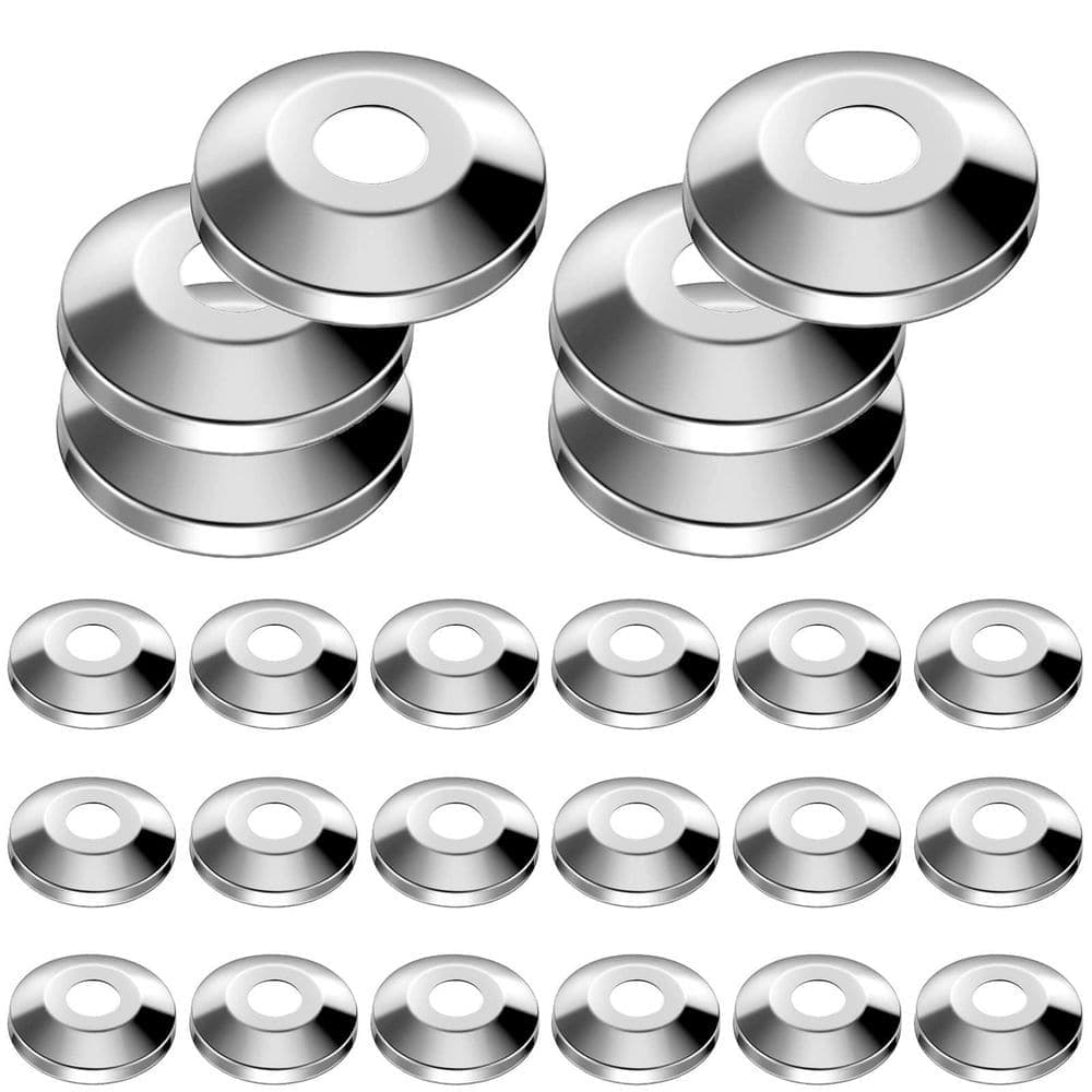 Helhom 1/2 in. Escutcheon Plates Pipe Covers, Stainless Steel Escutcheon Flange Plumbing Cover for 5/8 in. OD Copper (48-Pack) (1)