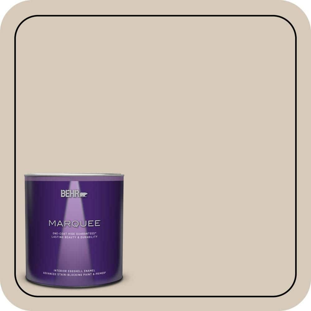 BEHR MARQUEE 1 qt. #PPU5-12 Almond Wisp Eggshell Enamel Interior Paint & Primer