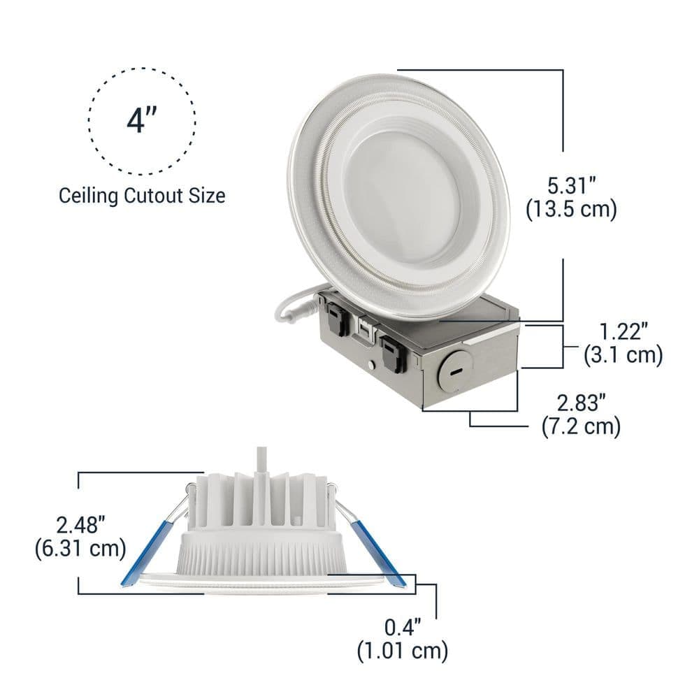HALO 1-Pack RL Dual Zone 4 in. Smart Wi-Fi Canless Integrated LED Recessed Downlight Connected by WiZ Pro (3)