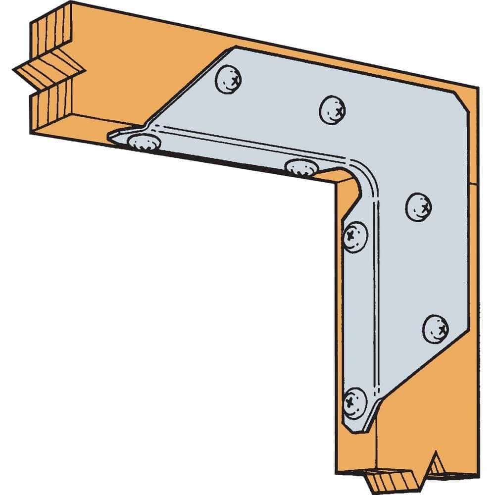 Simpson Strong-Tie RTA 18-Gauge ZMAX Galvanized Rigid Tie Angle for Nominal 1 x 2 Joist/Post (4)