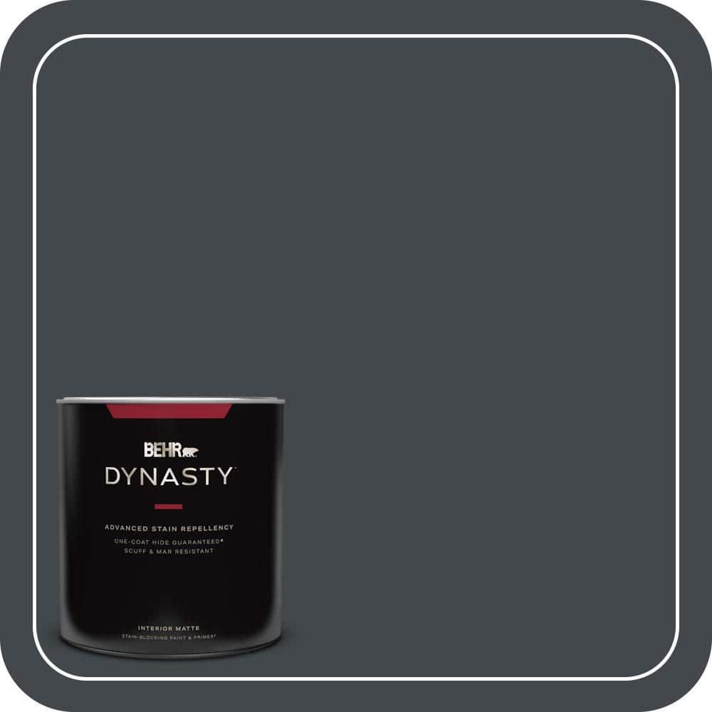 BEHR DYNASTY 1 qt. #PPU24-23 Little Black Dress Matte Interior Stain-Blocking Paint and Primer