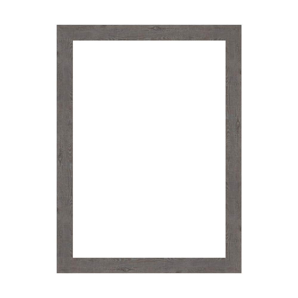 Amanti Art Mirror Makeover Rustic Plank Grey Narrow 23.25 in. W x 31.25 in. H Bathroom Mirror Frame Border Kit-Fits 22 x 30 Mirror (1)