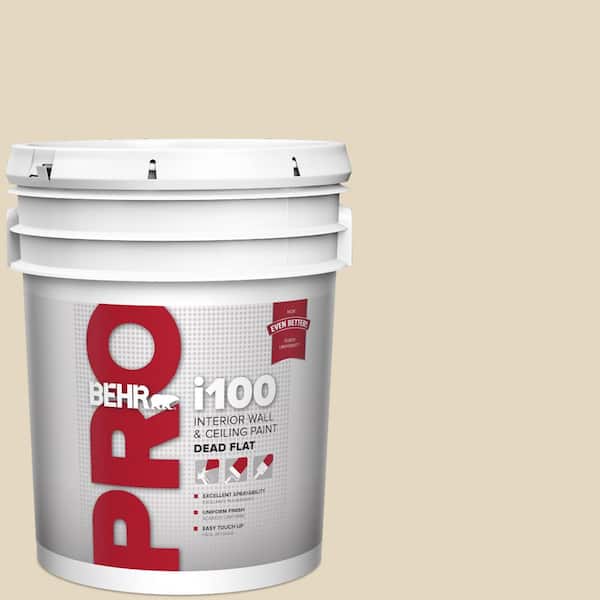 BEHR PRO 5 gal. #S320-2 Pale Parsnip Dead Flat Interior Paint (2)