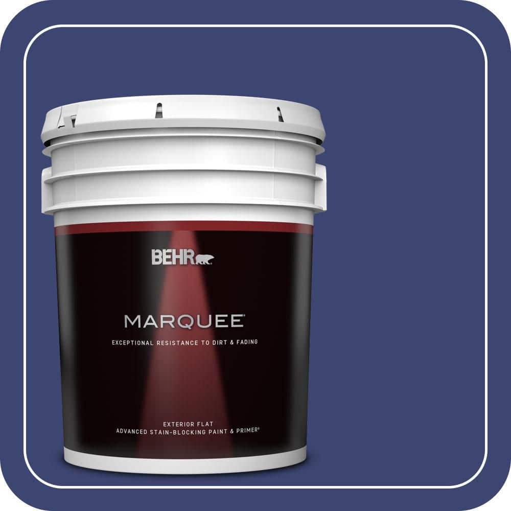 BEHR MARQUEE 5 gal. #T18-18 Constellation Blue Flat Exterior Paint & Primer
