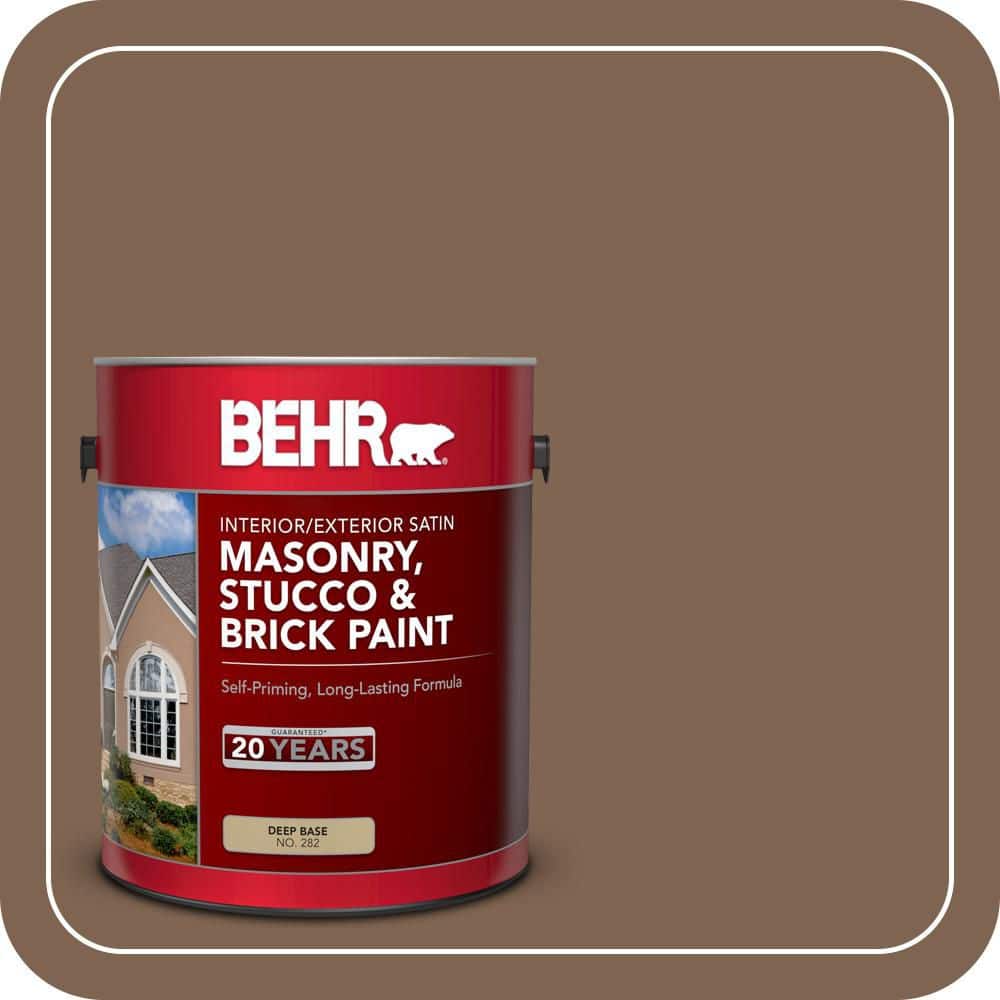 BEHR 1 gal. #N240-7 Joshua Tree Satin Interior/Exterior Masonry, Stucco and Brick Paint