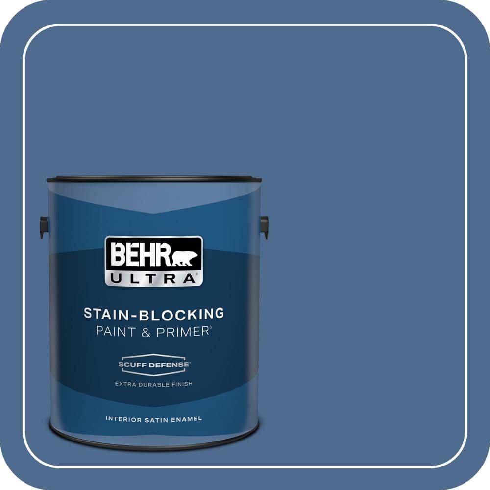 BEHR ULTRA 1 gal. #590D-6 Wickford Bay Extra Durable Satin Enamel Interior Paint & Primer