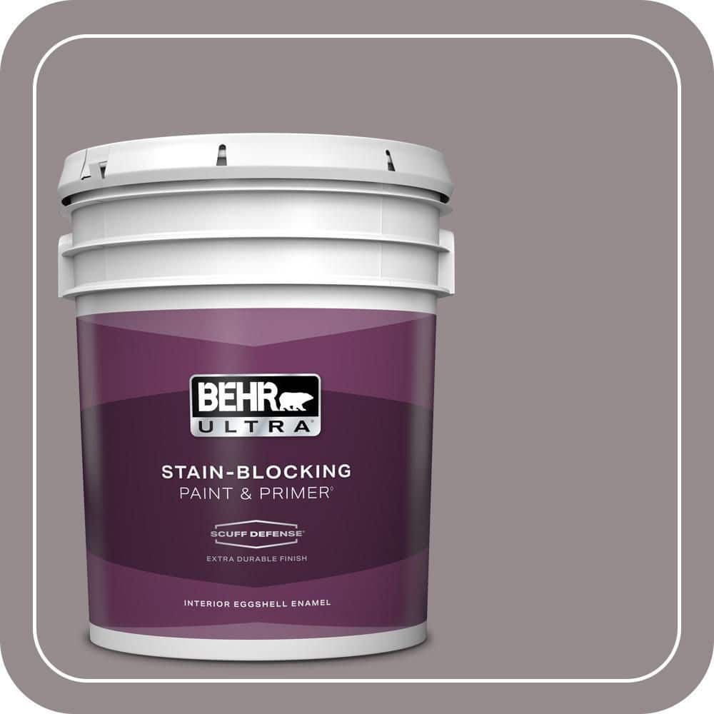 BEHR ULTRA 5 gal. #T18-03 Graylac Extra Durable Eggshell Enamel Interior Paint & Primer