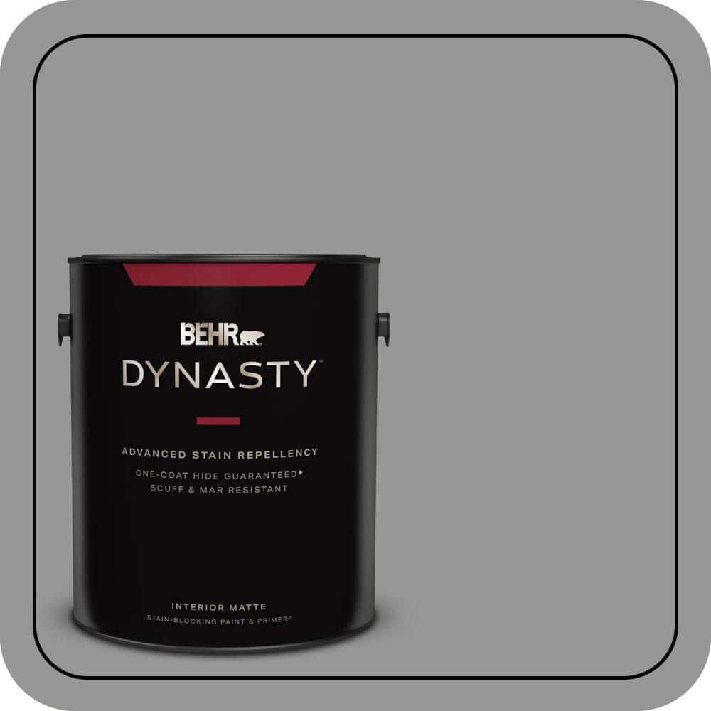 BEHR DYNASTY 1 gal. #PPU24-19 Shark Fin Matte Interior Stain-Blocking Paint & Primer