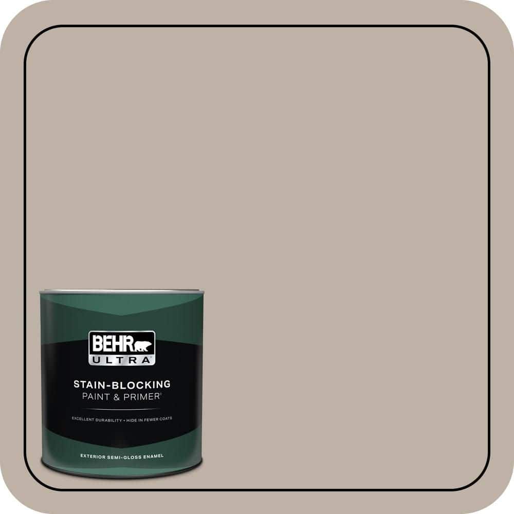 BEHR ULTRA 1 qt. #N220-3 Smokestack Semi-Gloss Enamel Exterior Paint & Primer